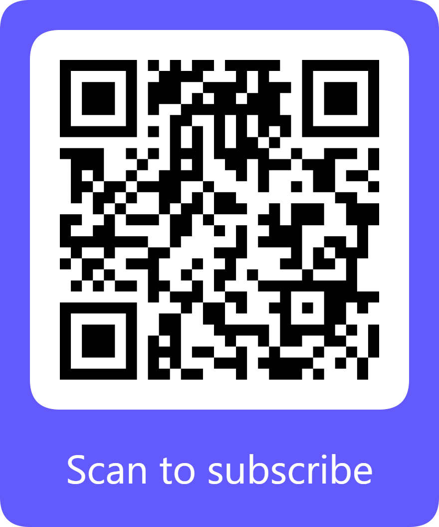 Scan to subscribe to my newsletter